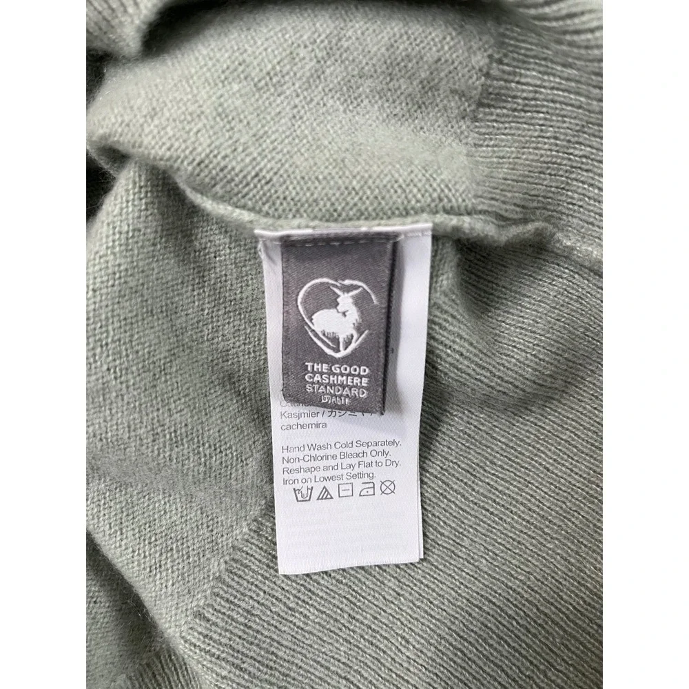 J.Crew 100% Cashmere Sweater Women's XS Light Green Crew-neck Long Sleeve EUC